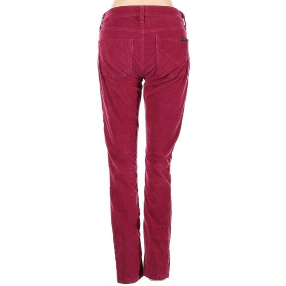 Hudson Jeans Nico Mid Rise Corduroy Super Skinny Pants Pomegranate Size 24 - Picture 3 of 10